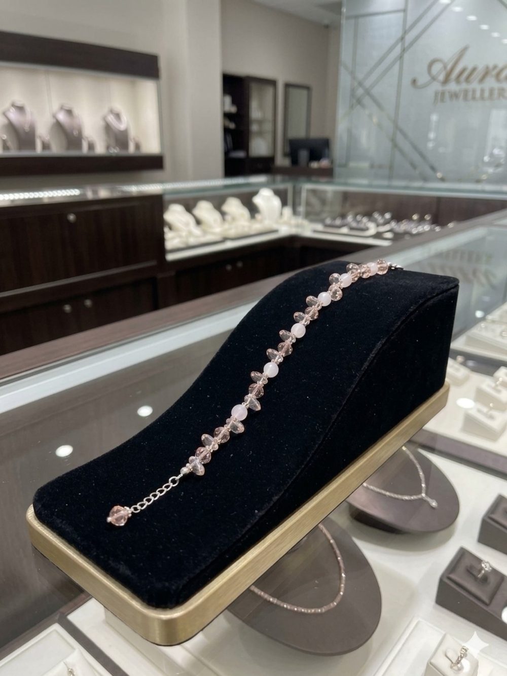 Handmade Elegant Rose Quartz Beaded Bracelet - Women Jewelry